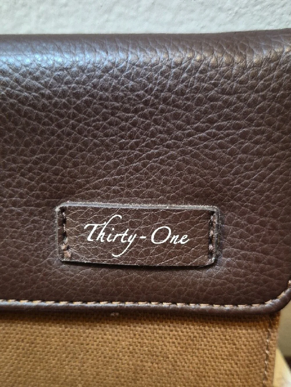 Thirty-one Brown Canvas and Dark Brown Faux Leather ‎ Women